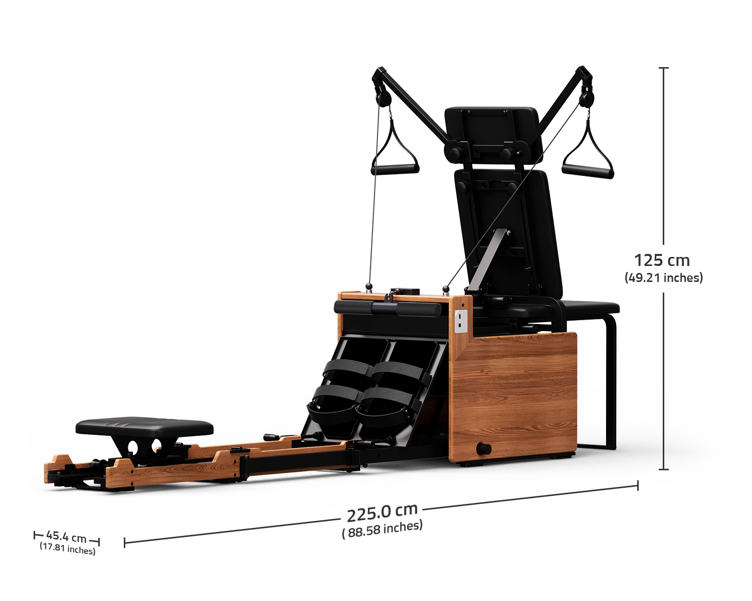 Home gym rowing machine open dimensions